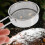 Flour Sifter Mesh Hand Sieve Silver Plastic 1 Set 5