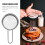 Flour Sifter Mesh Hand Sieve Silver Plastic 1 Set 6