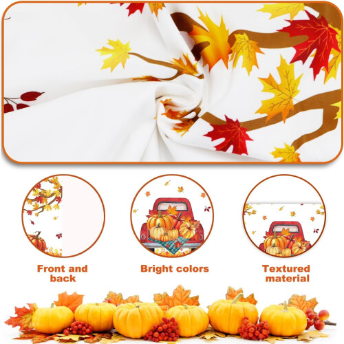 Fall Kitchen Curtains 54 x 18 Inch Pumpkin Valance 2