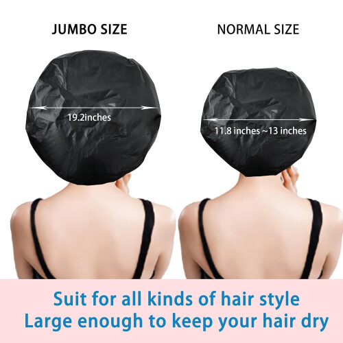 Shower Cap Waterproof Reusable 2 PCS 2