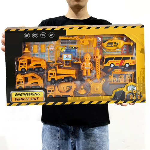 Construction Vehicles Playset Educational Toy 17 Pieces 2