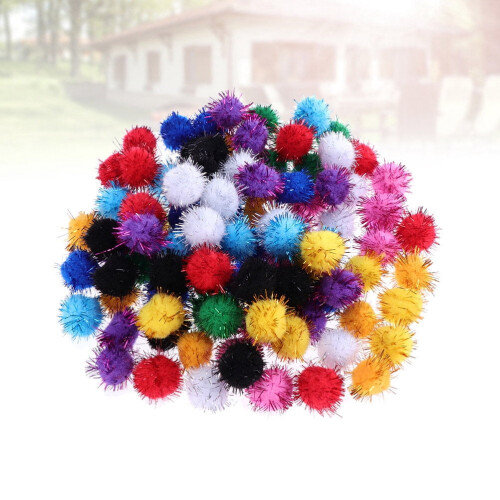 Pompon glitterati da 1,5 cm, 1000 pezzi, colori assortiti 2