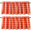 WOSIBO Buffalo Window Valance Orange White 2