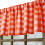 WOSIBO Buffalo Window Valance Orange White 4