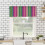 Light Filtering Window Valance Purple Pink Green Stripes 4