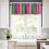 Light Filtering Window Valance Purple Pink Green Stripes 2