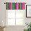 Light Filtering Window Valance Purple Pink Green Stripes 3