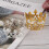 Gold Crown Tiara with Crystals and Pearls 2