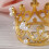 Gold Crown Tiara with Crystals and Pearls 8