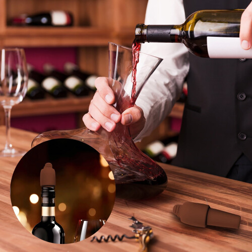 Silicone Wine Stopper for Standard Glass Bottles 4-Pack 2