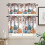 Thanksgiving Kitchen Curtains Set with Pumpkins and 3