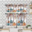 Thanksgiving Kitchen Curtains Set with Pumpkins and 4