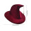 Halloween Witch Hat Face Cover Polyester Taffeta Red 3