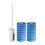 Ensemble brosse WC jetable avec manche et 8 recharges 2