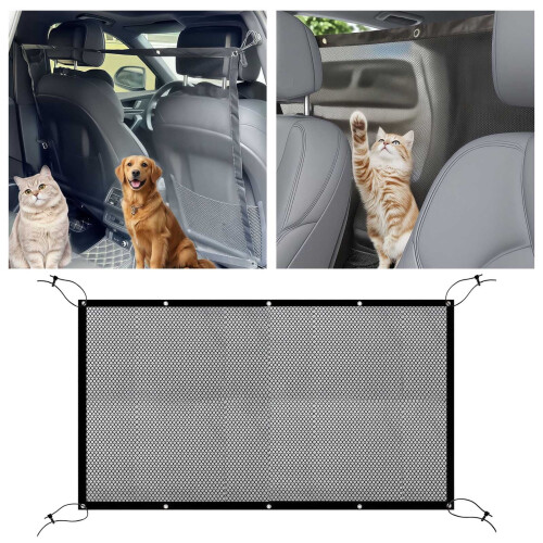 Dog Car Barrier Mesh Pet Divider 116x76cm 1