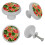 Watermelon Pattern Crystal Glass Cabinet Knobs 4 PCS 4