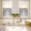 Kitchen Curtains Set Winter Silver Leaves Red Ball 4
