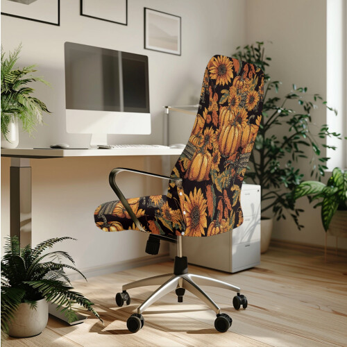 Ensemble de housses de chaise de bureau avec protections d'accoudoirs et télécommande 1