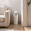 Plastic Bathroom Trash Can Rustproof Space-Saving 1pc 4