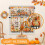Fall Kitchen Curtains Set Gnome Pumpkin Truck Design 3-Pc 4