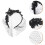 Bridal Veil Headband Lace Mesh Black 3