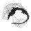 Bridal Veil Headband Lace Mesh Black 4