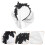Bridal Veil Headband Lace Mesh Black 6
