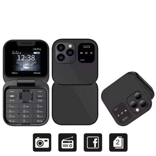 Πτυσσόμενο Τηλέφωνο Senior με Διπλή SIM, Κάμερα 1.3MP, 1400mAh 2