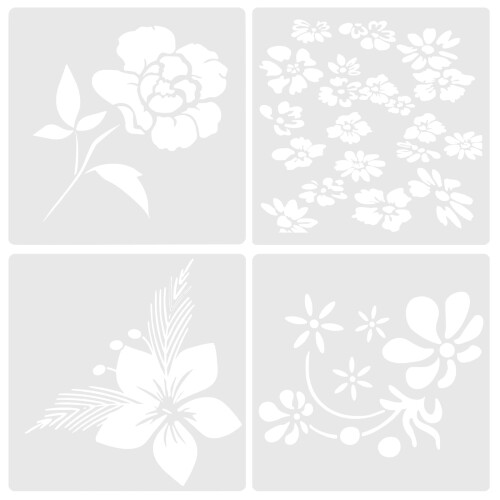 Flower Pattern Stencils for DIY Art Craft 8 pcs 2