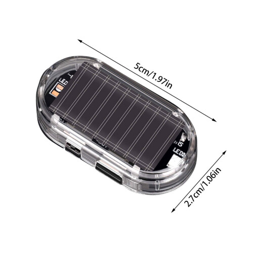 Solar-Powered LED Warning Light for Automotive Interior 1