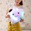 Twinkle Star Plush Pillow LED Night Light White 5