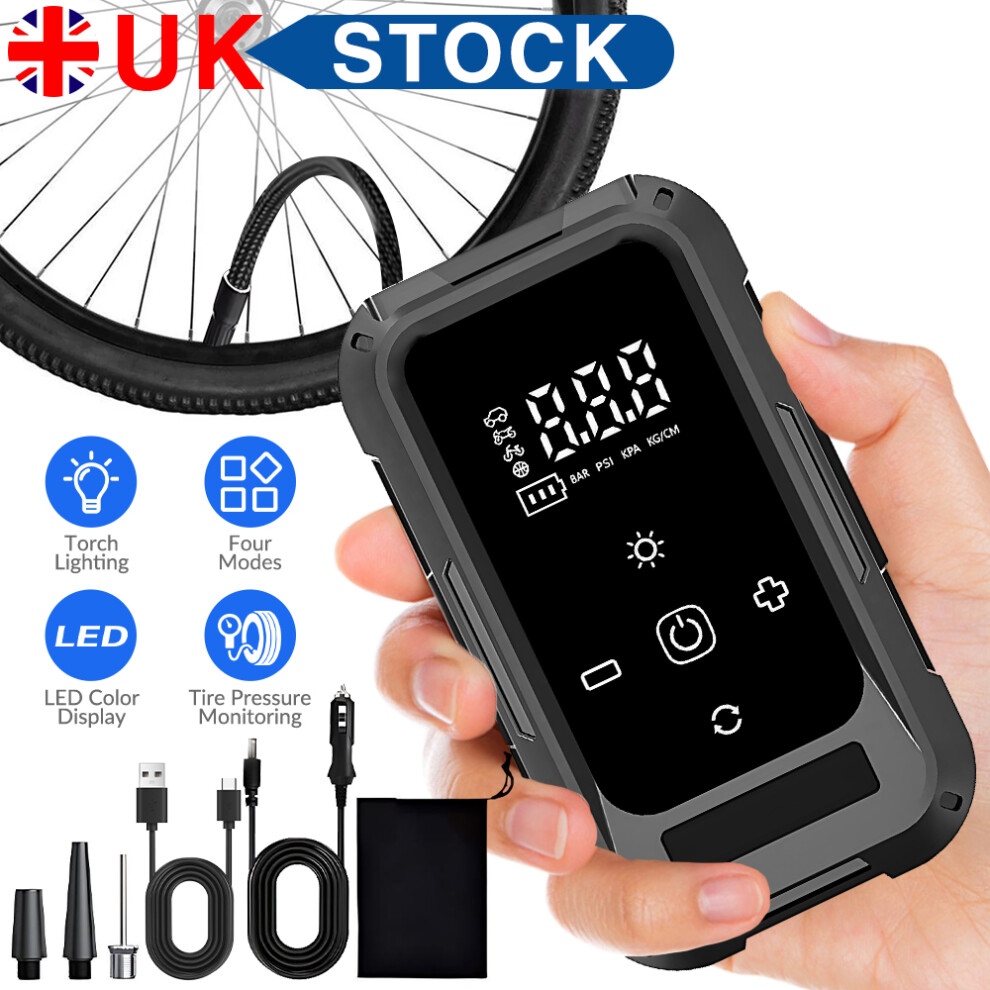 150Psi Portable Air Compressor Cordless Tire Inflator Led Usb Fast 700937896560
