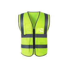 Veiligheidsvest met zakken en ritssluiting - Reflecterende werkkleding met hoge zichtbaarheid voor de bouw, het fietsen en veiligh