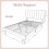 (Double, Dark Grey) Bed Frame, Upholstered Wooden Slat Bed Frame with Headboard, Easy Assembly, Underbed Storage, No Box Spring Needed 6