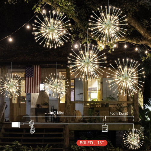 15 inch 60 LED 3D Starlight Burst Warm White 10 Function 2