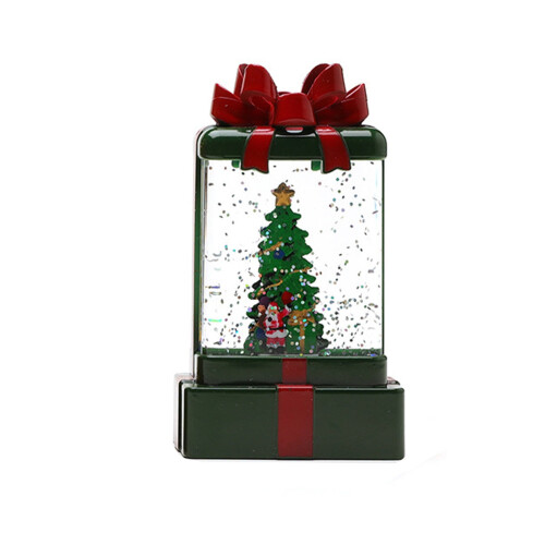 Christmas snow globe night light with tree and snowman scene 1