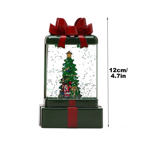 Christmas snow globe night light with tree and snowman scene 2