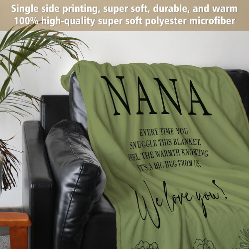 Flannel Throw Blanket Soft Grass Green 50x60 inches 2