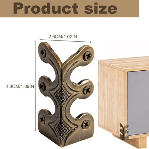 Baseboard Corner Protectors Bronze Metal 6 pcs 1