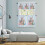 Easter Bunny Kitchen Curtains and Valances Set Pink Blue 6