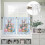 Easter Bunny Kitchen Curtains and Valances Set Pink Blue 8