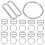 Swimsuit Clasp Replacement Silver 8-Shaped 30 Pairs 4