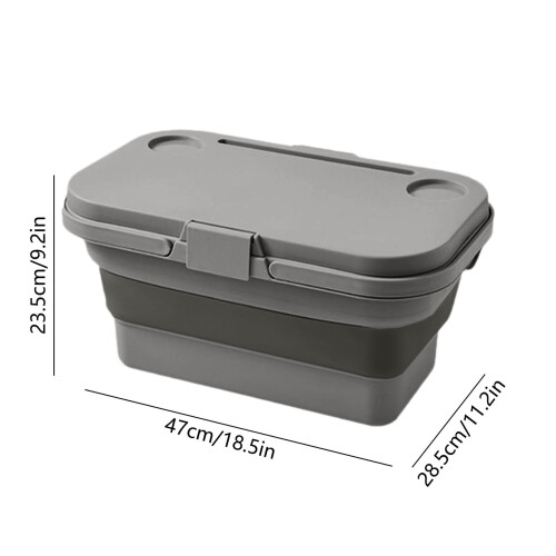 DAMAI collapsible picnic basket gray waterproof 2