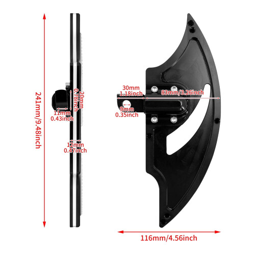 Rear Black Floorboards Foot Rests for Harley Touring 1