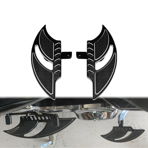 Rear Black Floorboards Foot Rests for Harley Touring 2