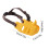 Silicone Dog Muzzle Adjustable Rhino Design Yellow Small 3