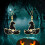 Ghost Stud Earrings Black Gold Animal Shape 1 Pair 2