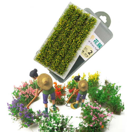 Green Bushy Tufts Lowland Shrubs Terrain Kit 4 pcs 1