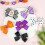 Halloween hair bow with pumpkin bat spider ghost design 8