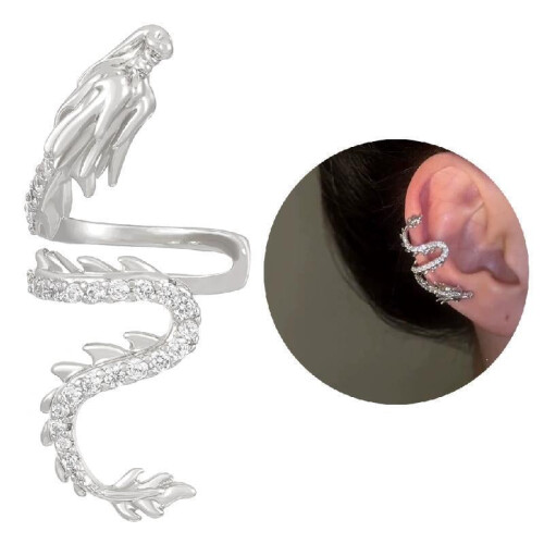 Dragon Ear Cuff Crystal Wrap 1 Pair 1
